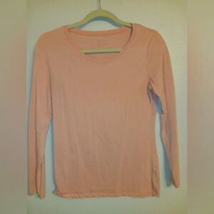 No Boundaries womens top scoop neck long sleeve pink